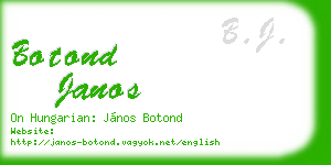 botond janos business card